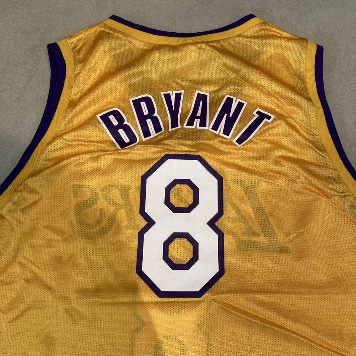 90's NBA Champion KOBE BRYANT ゲームシャツ 48 レイカーズ コービー選手 ロサンゼルス_画像3