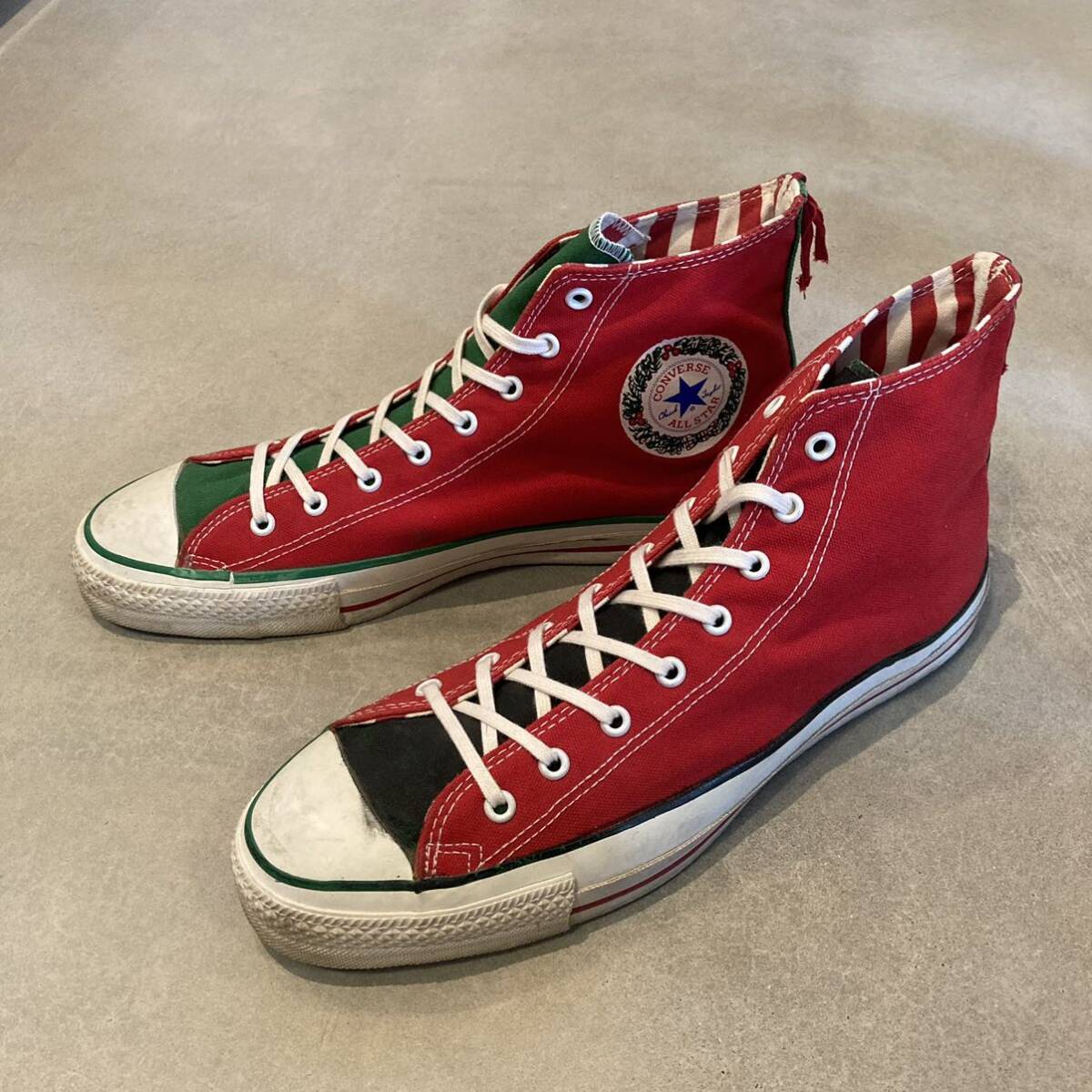 USA製 converse ALLSTAR X'mas 中古 11 ビンテージ コンバース オールスター 29.5cm クリスマス_画像1