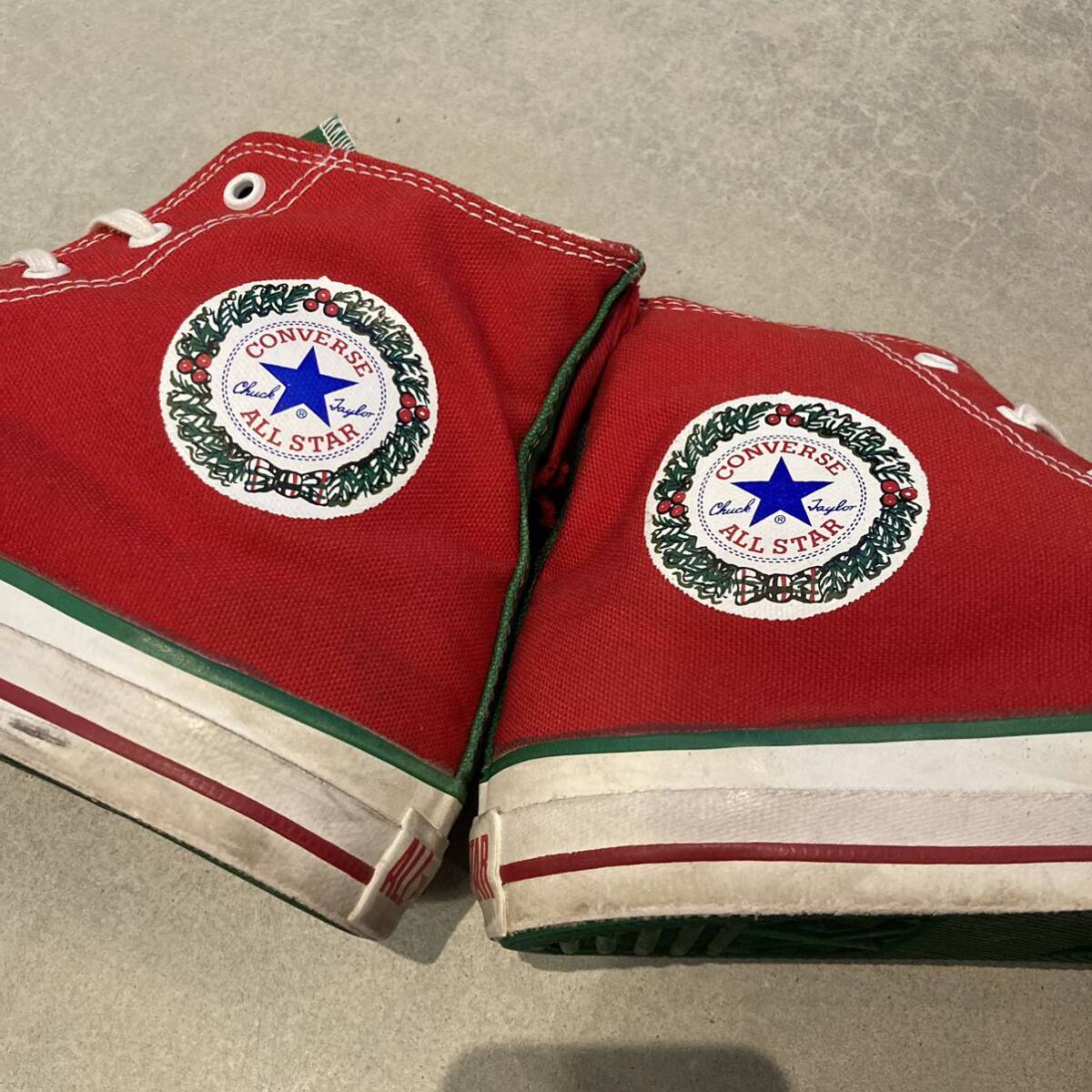 USA製 converse ALLSTAR X'mas 中古 11 ビンテージ コンバース オールスター 29.5cm クリスマス_画像8