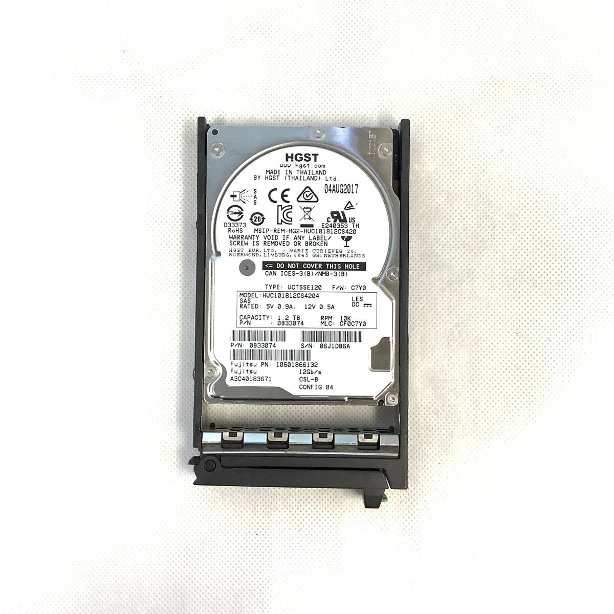 S6031465 HGST 1.2TB SAS 10K 2.5インチ HDD 1点【中古動作品】_見本