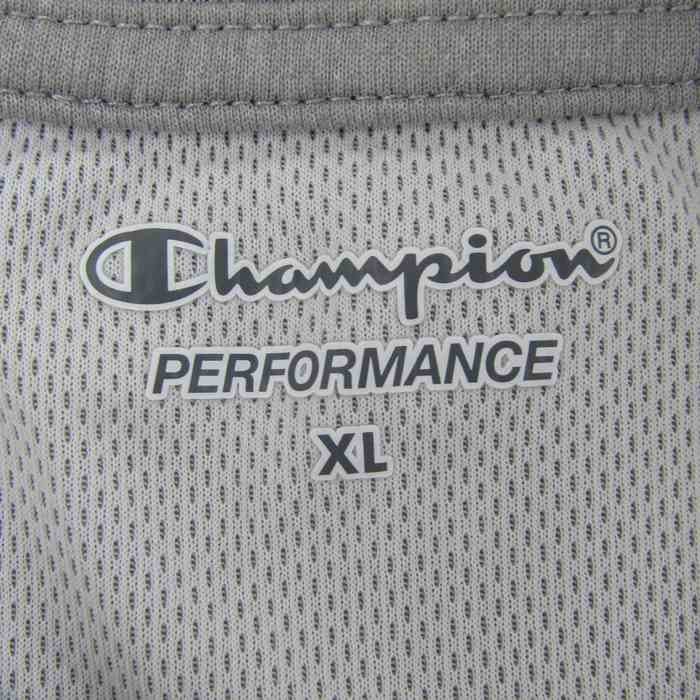 チャンピオン 半袖Tシャツ ロゴT スポーツウエア 大きいサイズ メンズ XLサイズ グレー×シルバー Champion_画像3