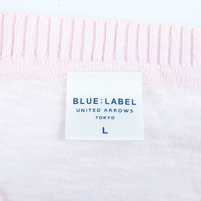 ユナイテッドアローズ ブルーレーベル 半袖 Tシャツ コットン100％ トップス メンズ Lサイズ ピンク系 UNITED ARROWS_画像3