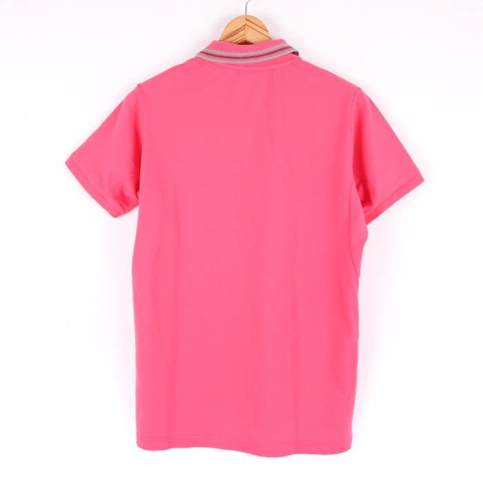アディダス 半袖ポロシャツ ワンポイントロゴ ゴルフウエア メンズ Mサイズ ピンク adidas_画像2
