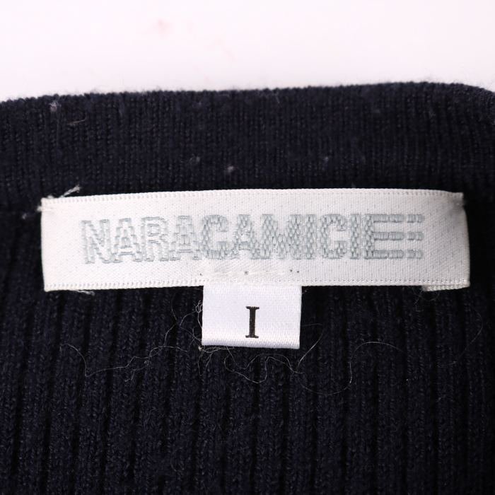 ナラカミーチェ カーディガン 長袖 ストレッチ トップス レディース 1サイズ ネイビー NARACAMICIE_画像3