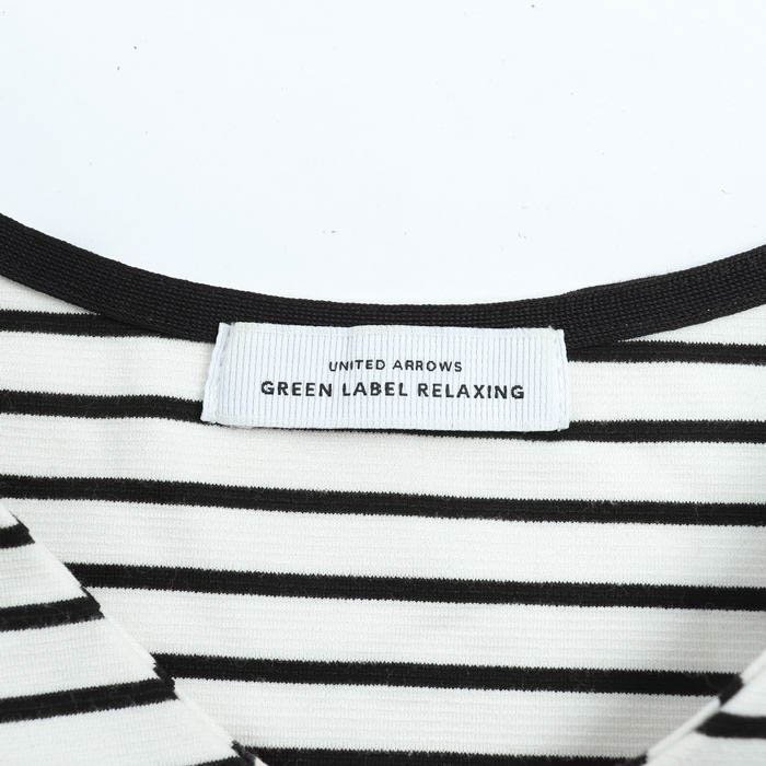 グリーンレーベルリラクシング ユナイテッドアローズ 長袖Tシャツ ストレッチ M相当 レディース フリーサイズ 白 green label relaxing_画像3