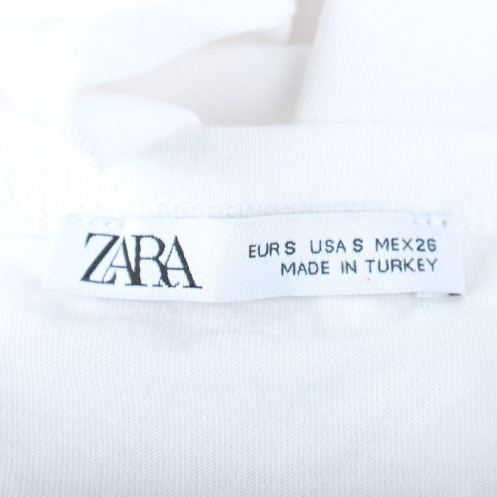ザラ 半袖Ｔシャツ トップス 装飾 レディース Sサイズ ホワイト ZARA_画像3