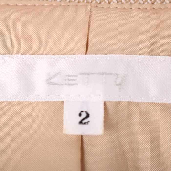 ケティ テーラードジャケット アウター スーツ 入学式 卒園式 ウール混 レディース 2サイズ ベージュ KETTY_画像3