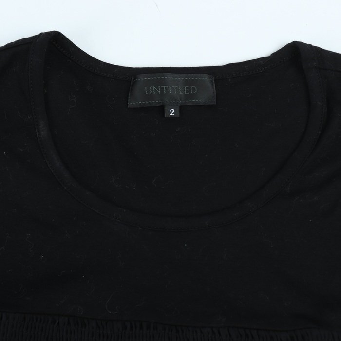  Untitled короткий рукав футболка tops cut and sewn sia- world женский 2 размер черный UNTITLED