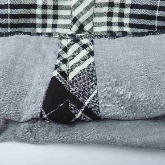 joru geo Armani рубашка с длинным рукавом cut and sewn tops в клетку EMPORIO мужской 42 размер черный белый GIORGIO ARMANI