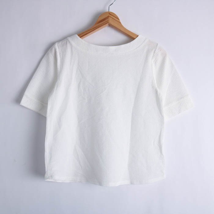 自由区 カットソー 半袖Tシャツ トップス シャツ オンワード樫山 レディース 32サイズ ホワイト Area Freeの画像2