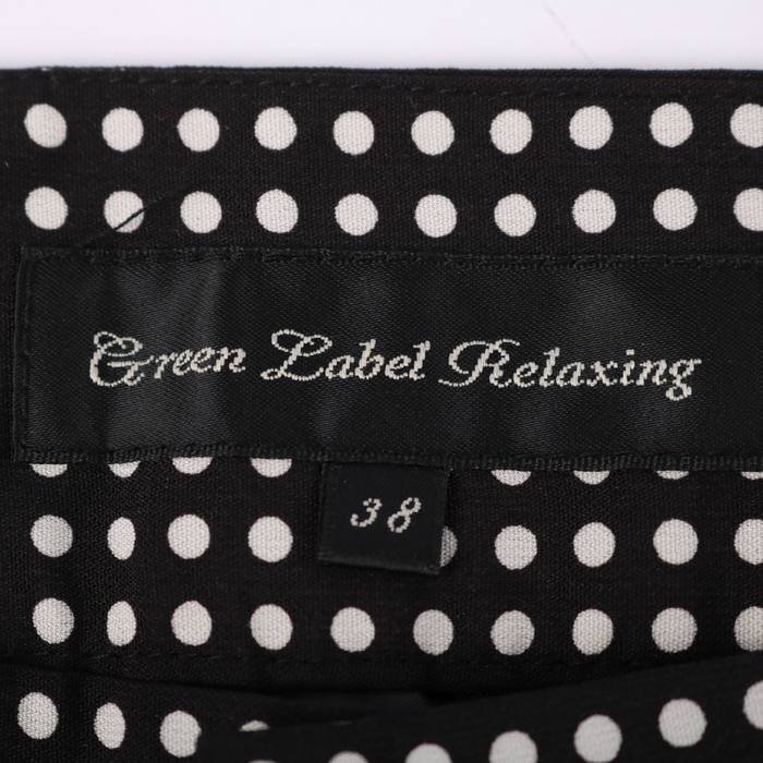 グリーンレーベルリラクシング パンツ ストレート ユナイテッドアローズ レディース 38サイズ ブラック ホワイト green label relaxing_画像3