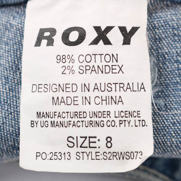 ロキシー ショートパンツ デニム ストレッチジーンズ レディース 8サイズ ブルー ROXY_画像6