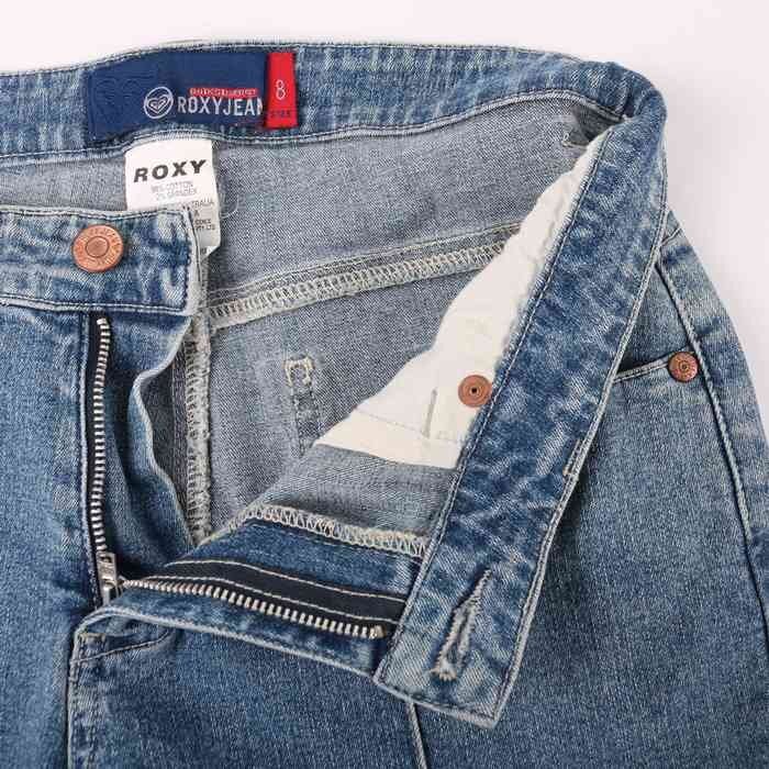 ロキシー ショートパンツ デニム ストレッチジーンズ レディース 8サイズ ブルー ROXY_画像4