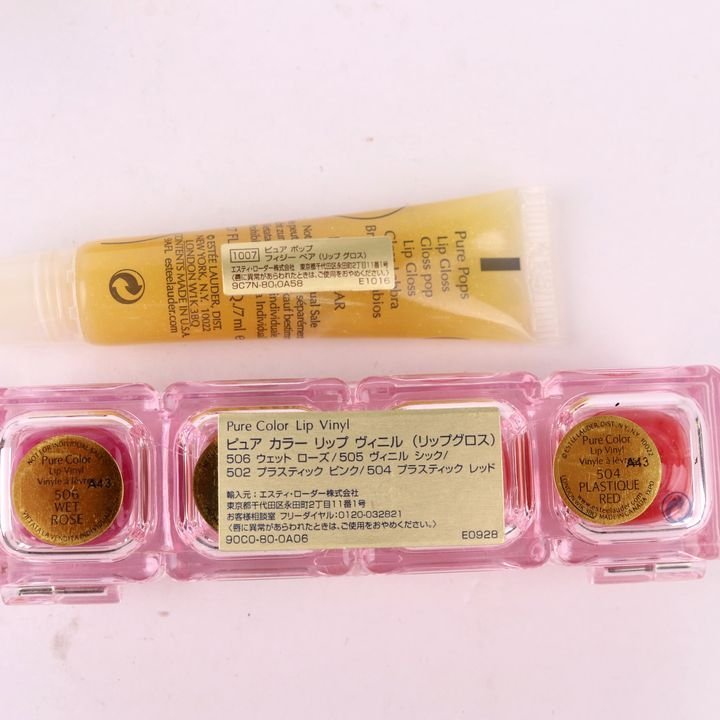  estilo -da- lip gloss pure color lip vi niru other unused have 4 point set together lady's ESTEE LAUDER