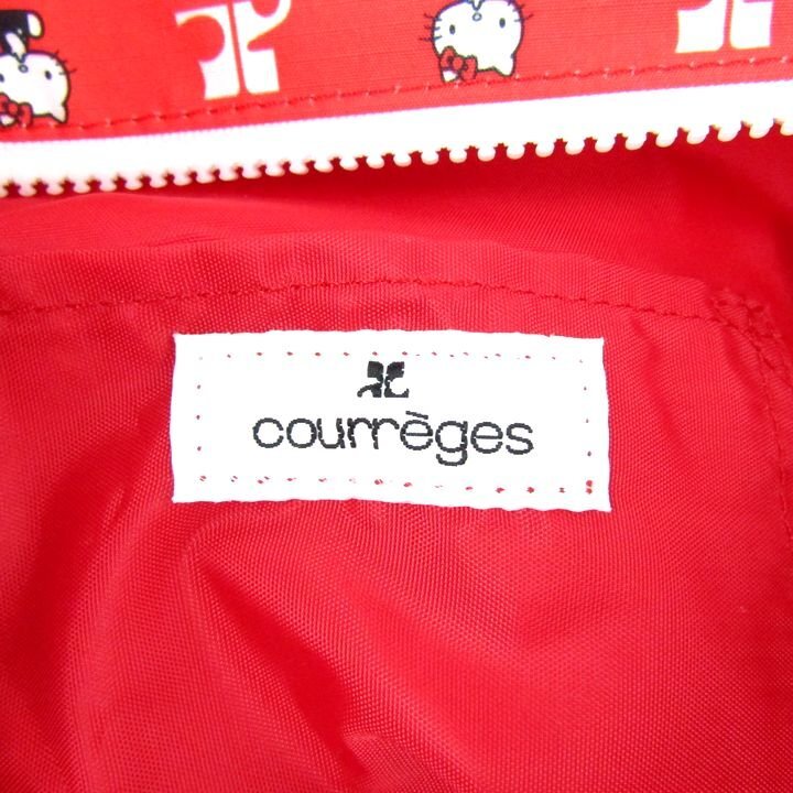 クレージュ ハローキティ コラボ トートバッグ ショルダーバッグ 肩掛け ブランド 鞄 カバン レディース レッド courreges_画像4