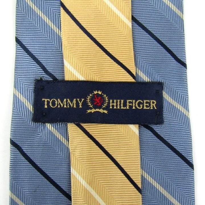 トミーヒルフィガー ブランドネクタイ ストライプ柄 シルク USA製 メンズ ブルー TOMMY HILFIGER_画像3