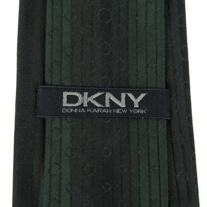 ダナキャランニューヨーク ブランドネクタイ ストライプ柄 日本製 メンズ ブラック×グリーン DKNY DONNA KARAN NEW YORK_画像3