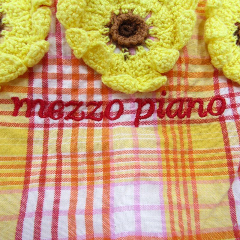  Mezzo Piano безрукавка One-piece в клетку Kids для девочки 110 размер orange mezzo piano