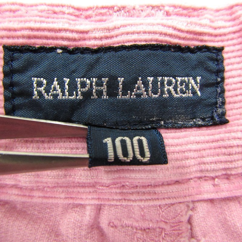 ラルフローレン フリルスカート コーデュロイ インナーパンツ付き キッズ 女の子用 100サイズ ピンク RALPH LAUREN_画像3