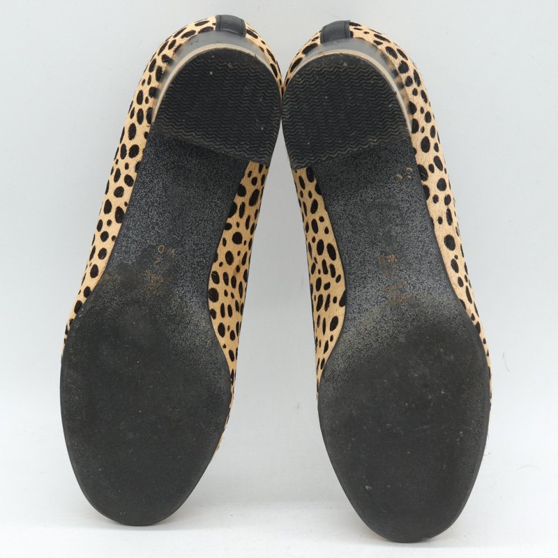 ダイアナ パンプス ハラコ レオパード リボン 日本製 ブランド シューズ 靴 レディース 22サイズ ベージュ DIANA_画像6