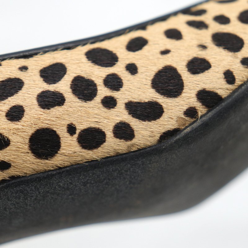 ダイアナ パンプス ハラコ レオパード リボン 日本製 ブランド シューズ 靴 レディース 22サイズ ベージュ DIANA_画像8