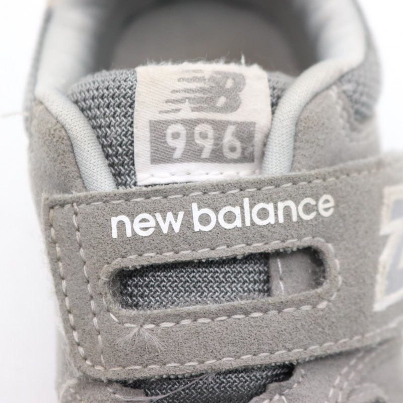 ニューバランス スニーカー 996 マジックテープ IZ996 GR3 シューズ 子供 靴 キッズ 男の子用 15.5サイズ グレー NEW BALANCE_画像3