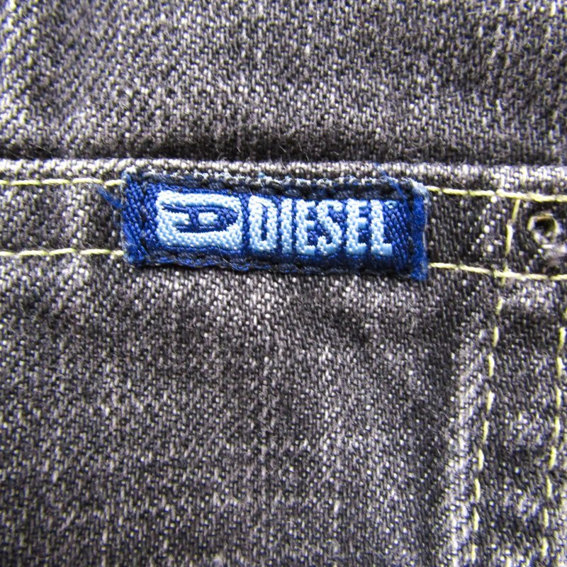 ディーゼル サロペット ジャンパースカート コーデュロイ アシンメトリー キッズ 女の子用 120サイズ グレー DIESEL_画像6