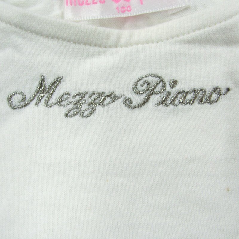 メゾピアノ 半袖Tシャツ 袖リボン キッズ 女の子用 100サイズ ホワイト mezzo piano_画像6