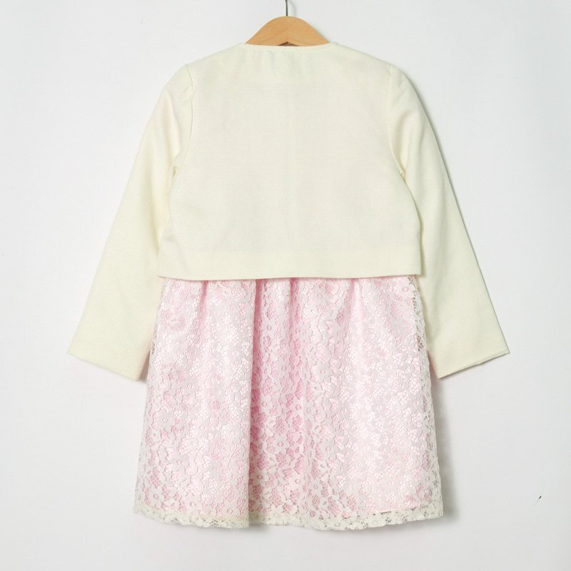  Katharine kote-ji setup bolero One-piece race formal Kids for girl 120 size white × pink Catherine Cottage