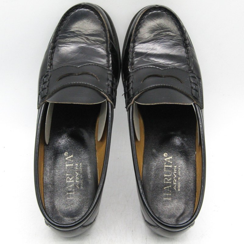 ハルタ ローファー ブランド 靴 シューズ 黒 日本製 レディース 25.5サイズ ブラック HARUTA_画像7