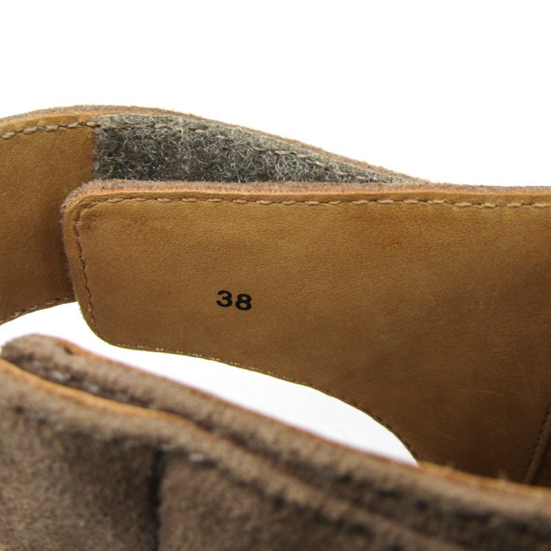 インターショシュール サンダル 本革 レザー ハイヒール ブランド 靴 シューズ レディース 38サイズ ベージュ INTER-CHAUSSURES_画像4