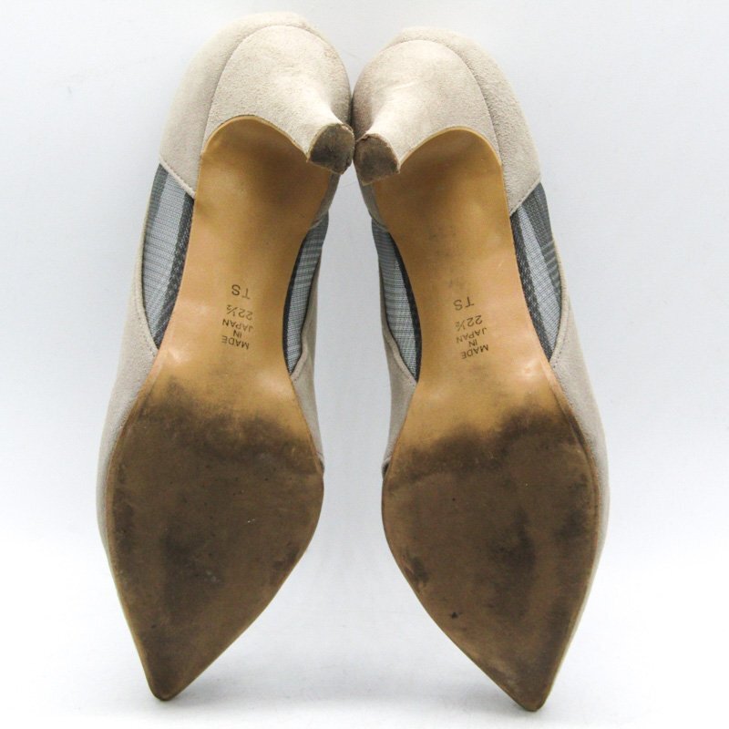 ダイアナ パンプス ハイヒール スウェード ブランド 靴 シューズ 日本製 レディース 22.5サイズ グレー DIANA_画像6