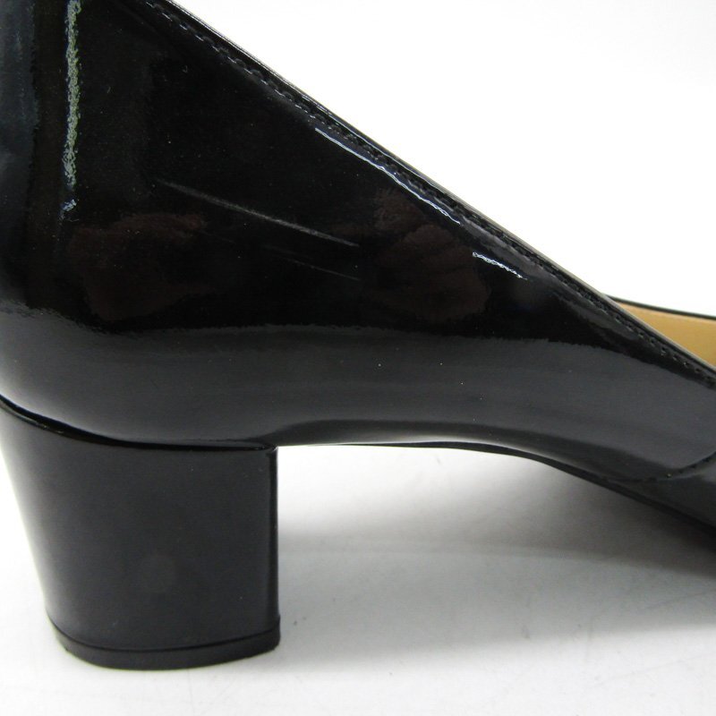 ダイアナ パンプス スクエアトゥ チャンキーヒール ブランド 靴 シューズ 日本製 黒 レディース 24サイズ ブラック DIANAの画像7