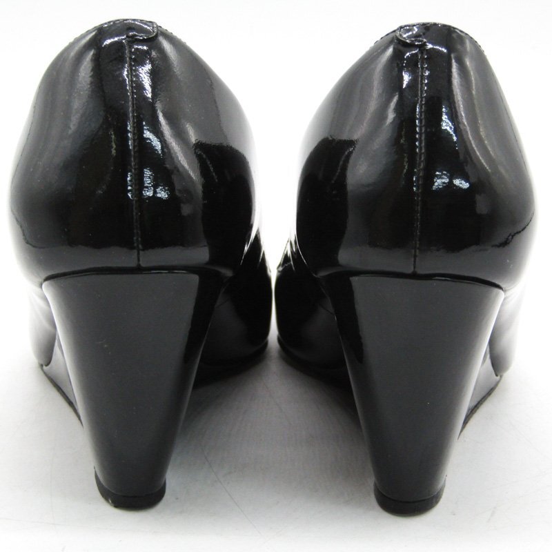 コールハーン パンプス NIKE AIR エナメル ウェッジソール ブランド シューズ 靴 黒 レディース 7Bサイズ ブラック COLE HAAN_画像5