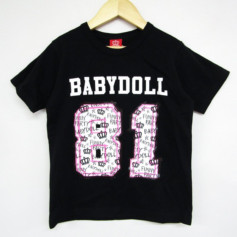 ベビードール 半袖Tシャツ ロゴT バックロゴ 未使用品 キッズ 男の子用 130サイズ ブラック BABYDOLL_画像1