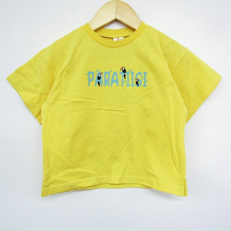 サマンサモスモス 半袖Tシャツ オニオオハシ刺繍BIGTシャツ 未使用品 キッズ 男の子用 95サイズ イエロー SM2_画像1