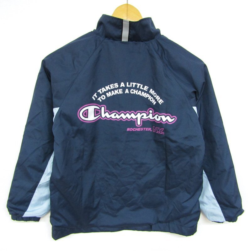  Champion nylon jacket sportswear outer Kids for girl 140 size navy Champion