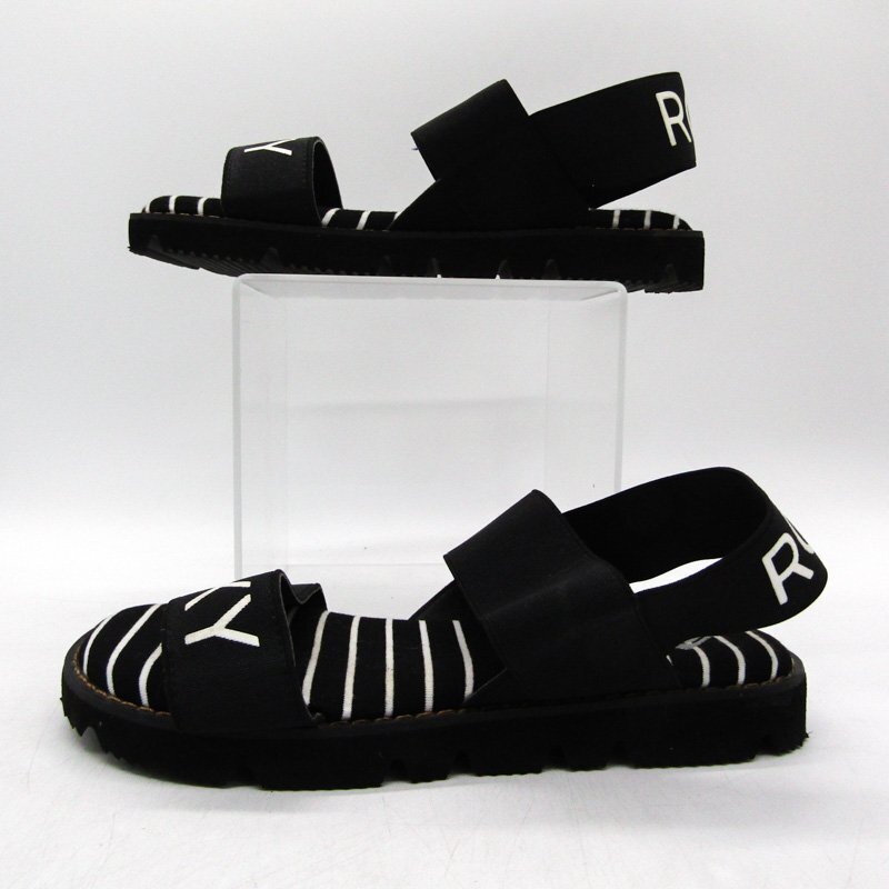 ロキシー サンダル 美品 ロゴ SUN SEEKER シューズ 靴 黒 レディース 23サイズ ブラック ROXY_画像8