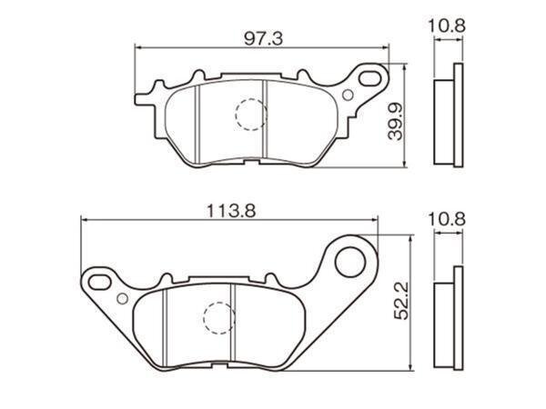 デイトナ赤パッド YZF-R25/MT-25 (92531)の画像2