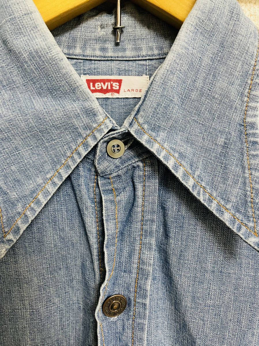 ビンテージ 70s 70年代 levi's リーバイス bigE ビッグE デニム シャツジャケット カバーオール サドルジャケット usa製 3rd 2nd 1stの画像3