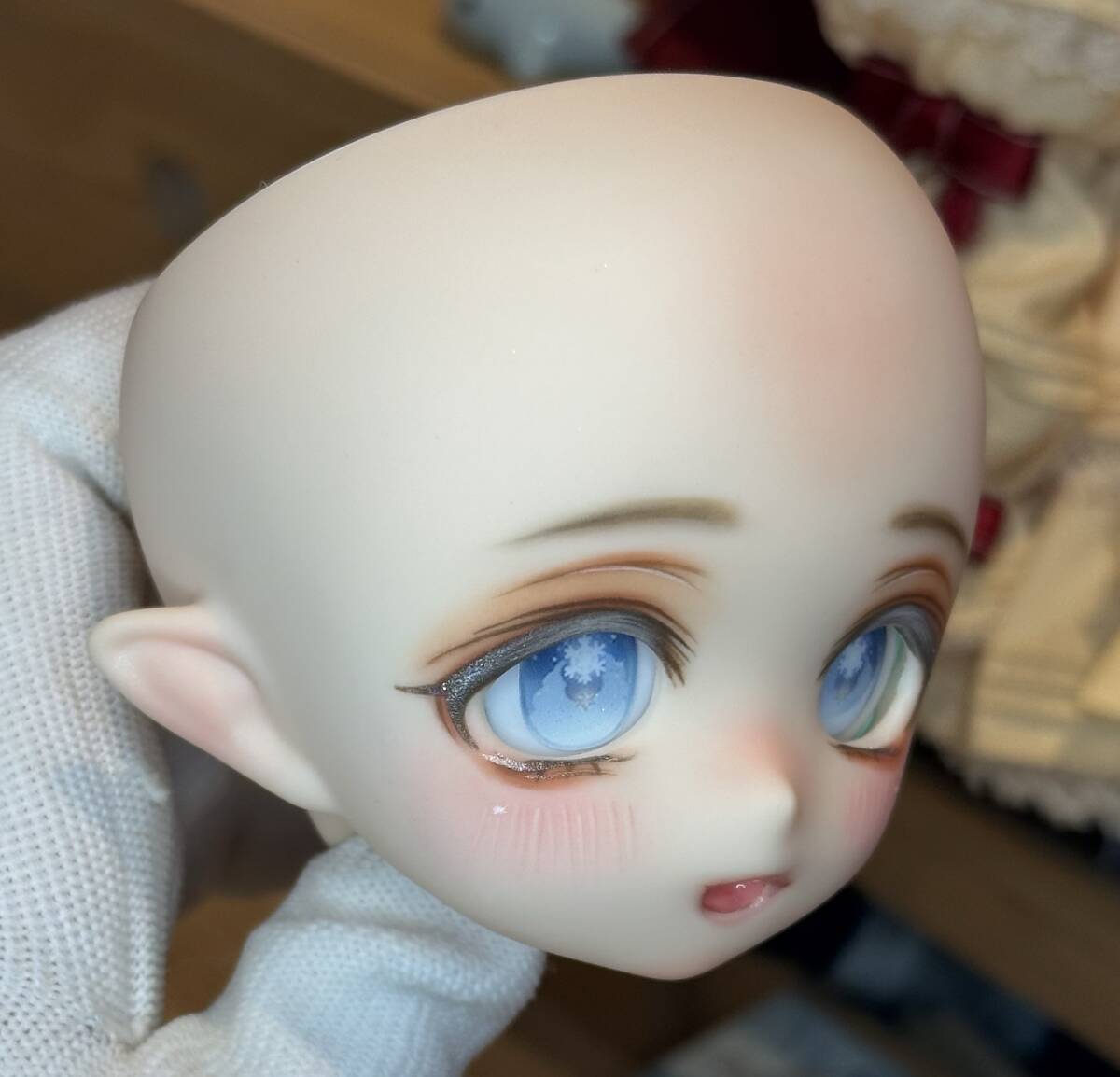 imomodoll RUBY-A カスタムヘッド 　+　アイ　ｘ2 セミホワ DDH MDD ボークス_画像10