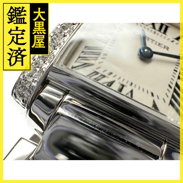 Cartier　カルティエ　タンクフランセーズSM・ダイヤベゼル　WE1002S3　WG　2001年10月　2143700182367【432】_画像7