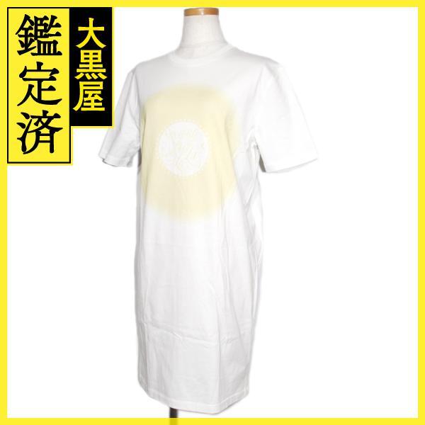 HERMES Hermes одежда Grand Tralala футболка One-piece женский 36 белый | желтый хлопок [200]