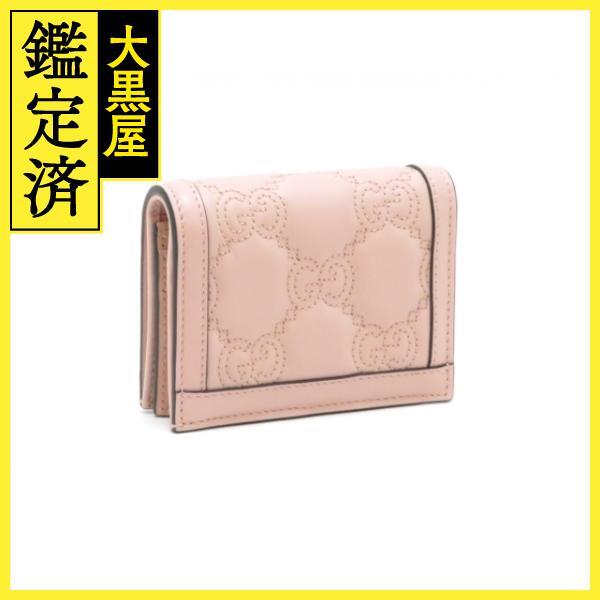 GUCCI GG matelasse card-case wallet 723786 UM8IG 5909 light pink leather [430]2143100443419