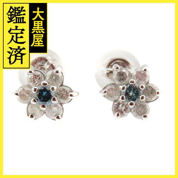 JEWELRY　ジュエリー　ピアス　K18WGダイヤモンド0.15ctずつ　約0.8g　2141300397440【207】_画像1