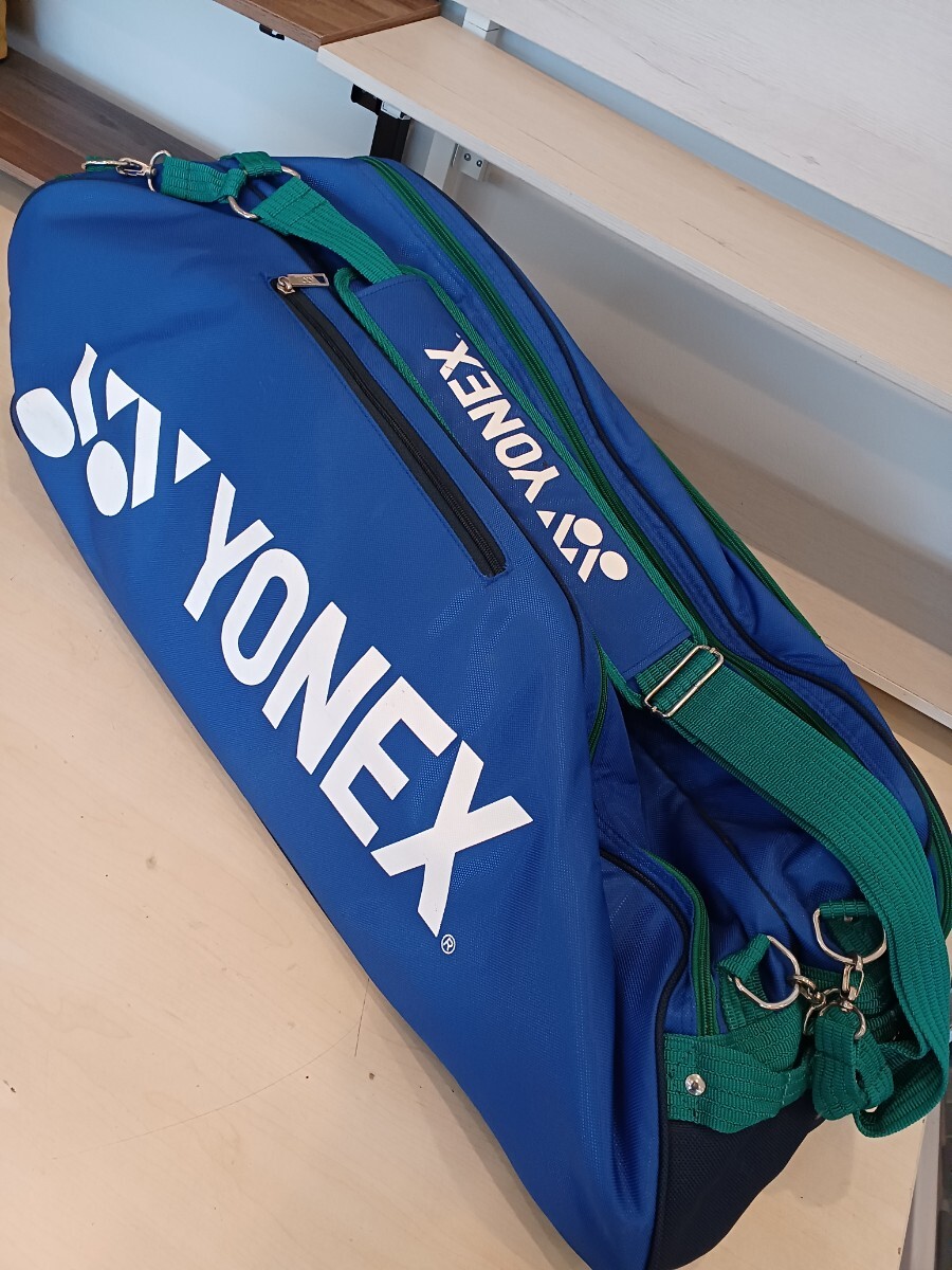 錬E★393 大型 YONEX ヨネックス テニスバッグ ラケットバッグ テニス バッグ コバルトブルー 大型 肩掛け 78cm×33cm マチ約25cm_画像1