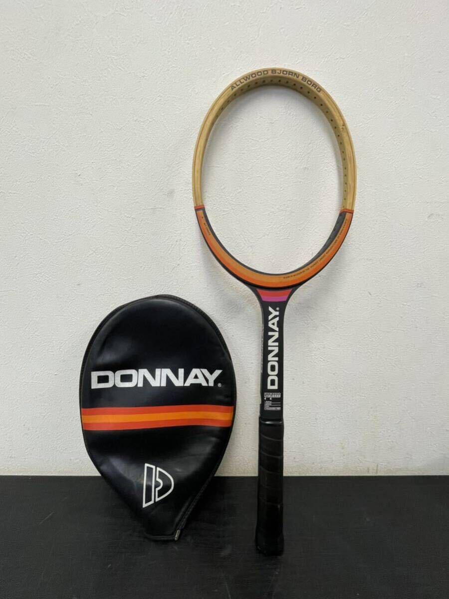 錬C☆300 長期保管品DONNAY テニスラケット ALLWOOD BJORN BORG ドネーオールドウッド ビジョンモデル　_画像1