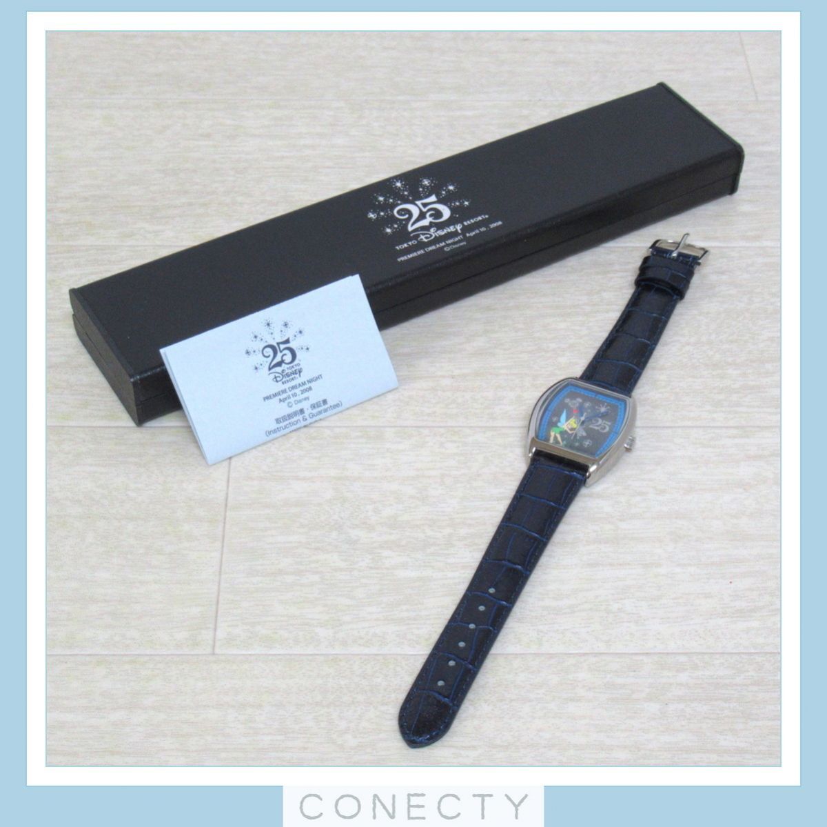 【未使用】東京ディズニーリゾート 25周年 ティンカーベル 腕時計 ケース付き TDR【N4【S1_画像1