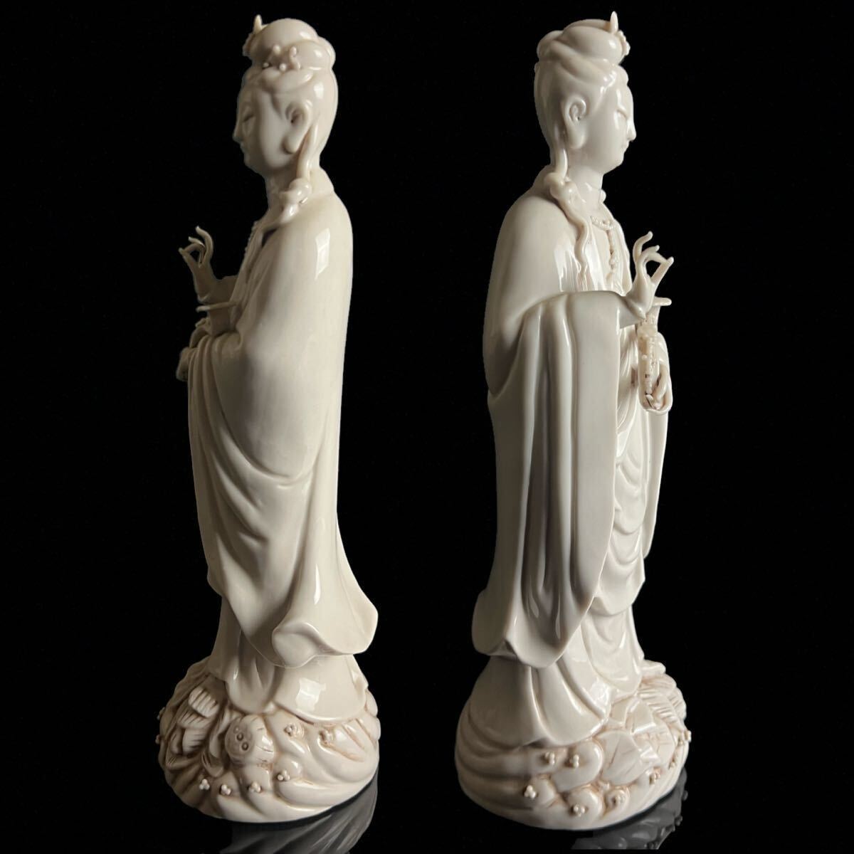 *.* China old . virtue . kiln white porcelain made . sound bodhisattva image 25.5cm super ... small . skill Buddhism fine art Tang thing antique 
