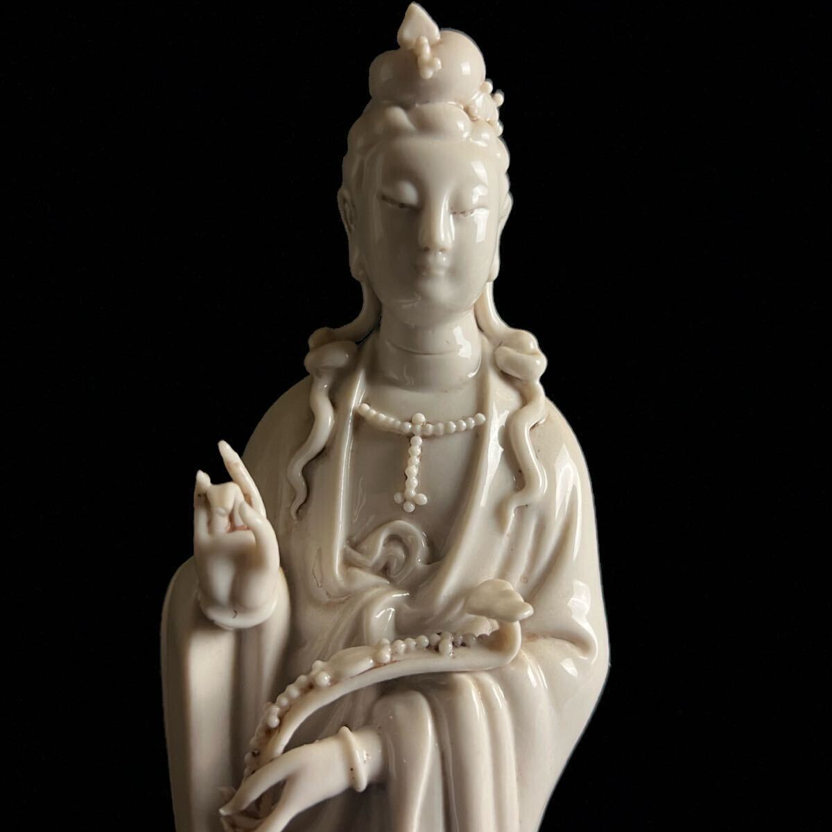 *.* China old . virtue . kiln white porcelain made . sound bodhisattva image 25.5cm super ... small . skill Buddhism fine art Tang thing antique 